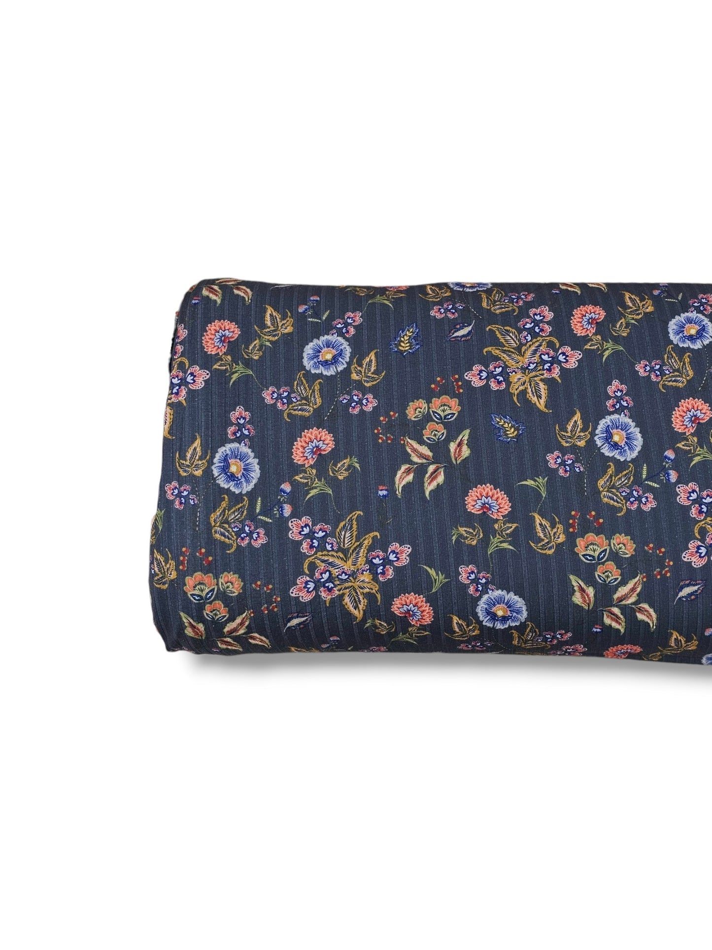 * Unique Design * Ribbed Knit Cotton Feel Victorian Garden Dusty Blue