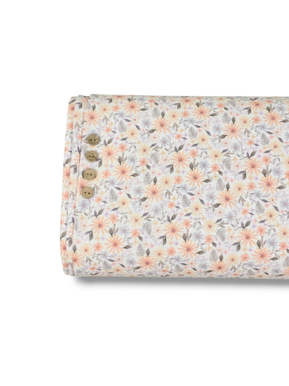 * Unique Design * Swiss Dot Knit Spring Fern Floral Lavender
