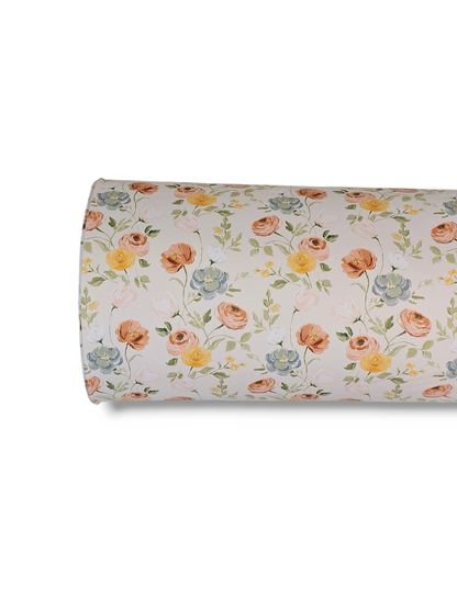 *Unique Design* Tricot Knit Autumn Floral Scape Light Gray