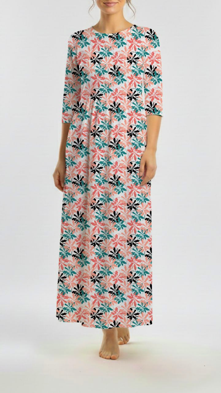 *Unique Design* Tricot Knit Island Bloom Tropic