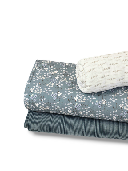 * Unique Design * Crinkled Crepe Meadow Mist Dusty Slate