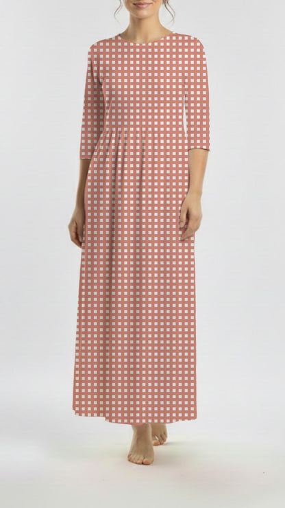 Poly Crepe Seaside Gingham Melon