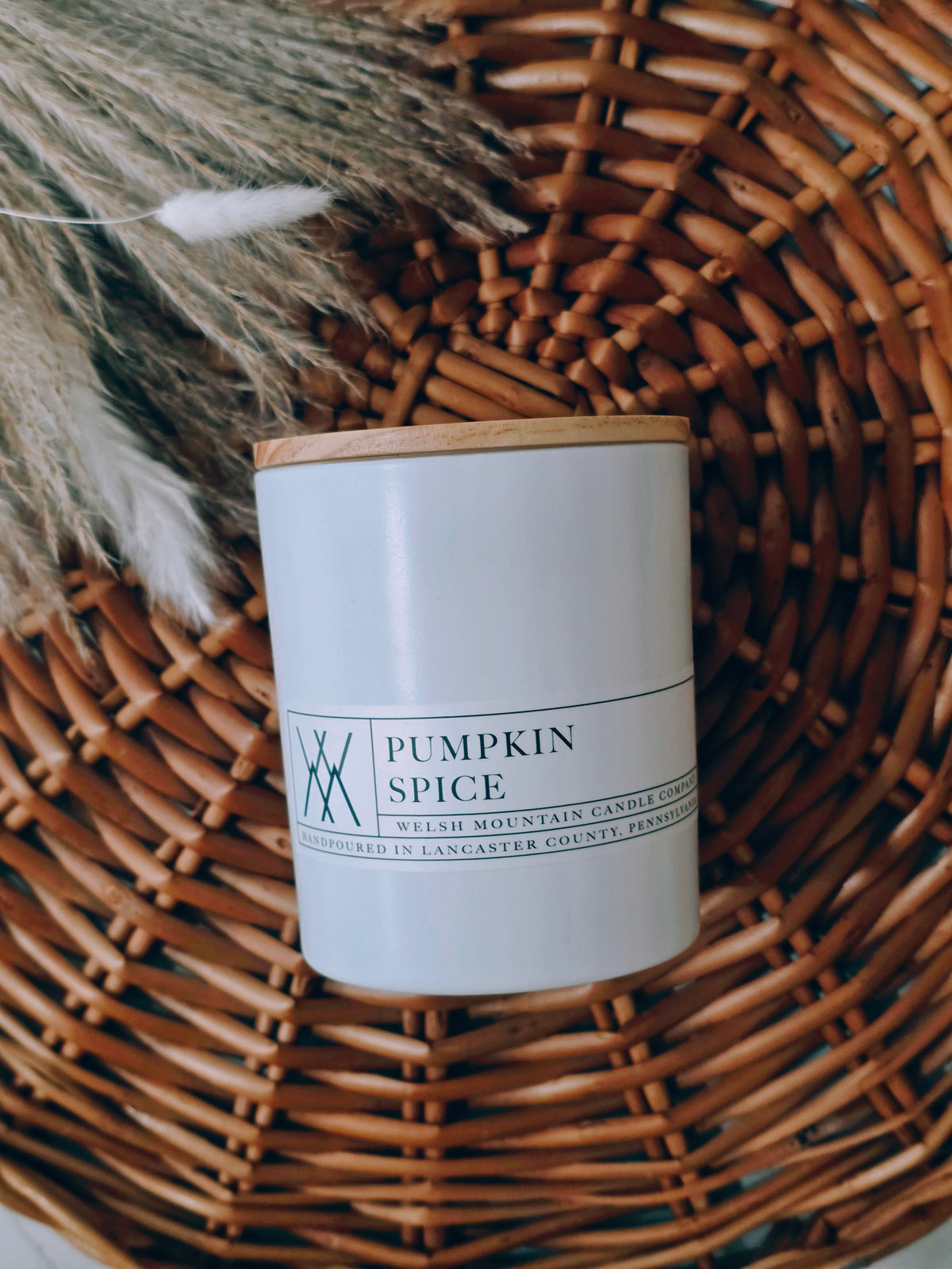 Pumpkin+Spice Coconut Wax Bamboo Lid 14 Oz