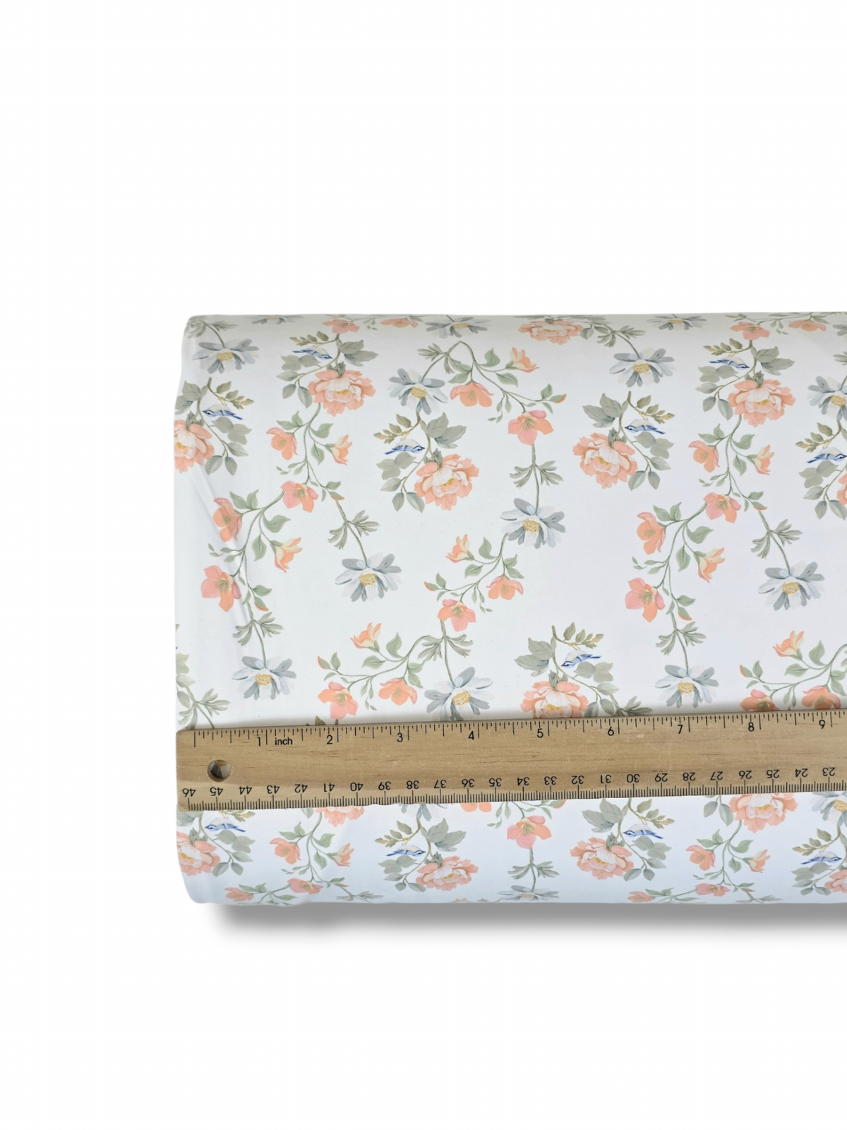 *Unique Design* Tricot Knit Countryside Garden White