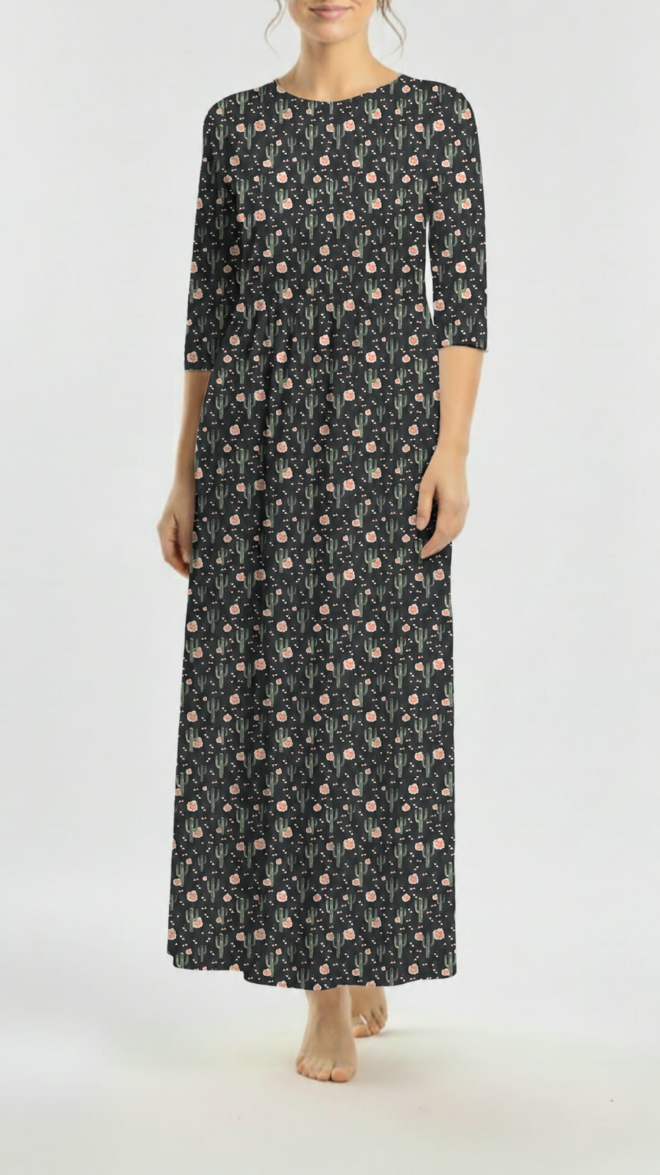 *Unique Design* Ribbed Knit Cotton Feel Desert Bloom