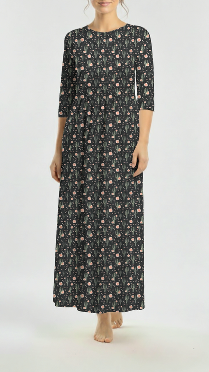 *Unique Design* Ribbed Knit Cotton Feel Desert Bloom