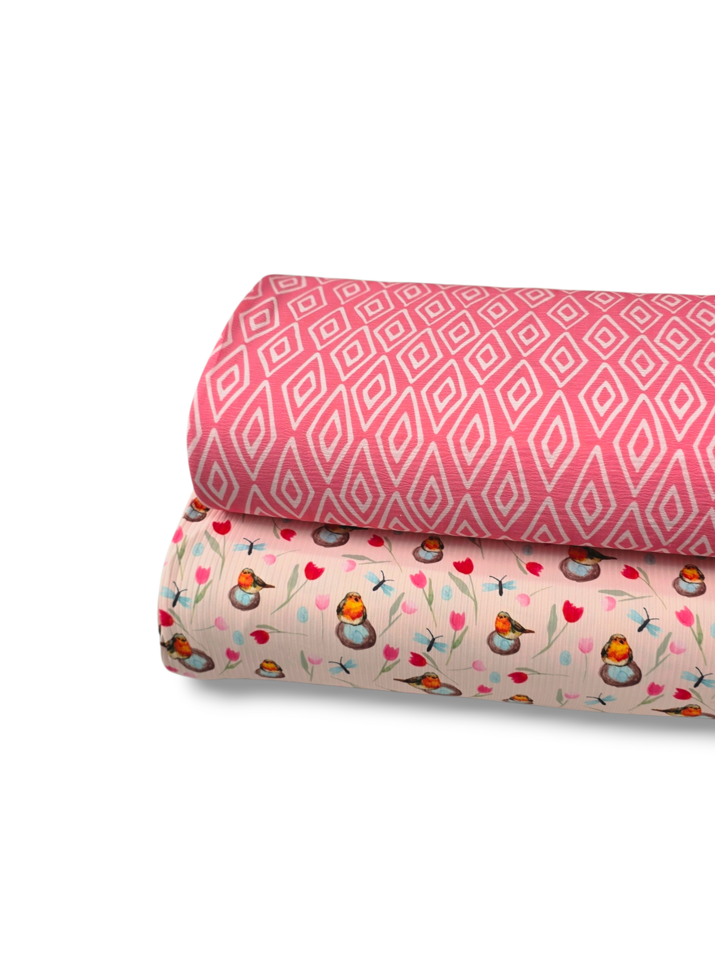 *Unique Design* Crinkled Crepe Diamond Drift Pink