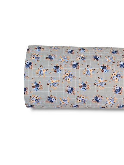 *Unique Design* Tricot Knit Twilight Garden Dusty Blue