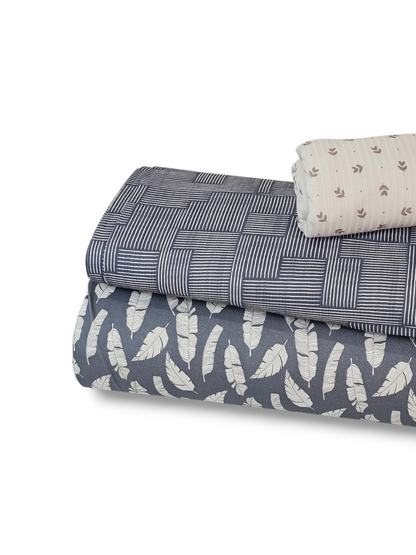 *Unique Design* Cotton Knit Modern Oasis Light Denim