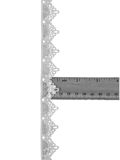 7/8 " White Venise Lace w/ Sequins