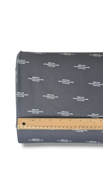 *Unique Design* Willow Ribbed Knit Modern Dash Charcoal