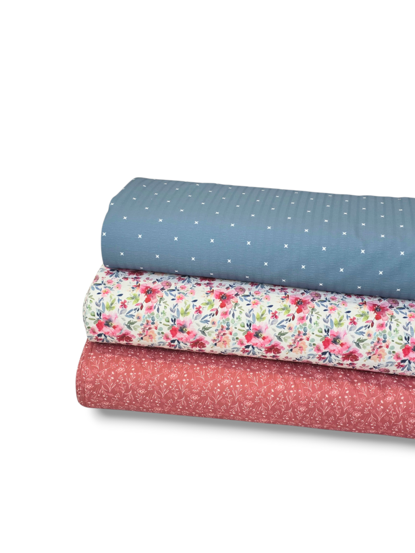*Unique Design* Crinkled Crepe Moonlit Sparkle Dusty Teal