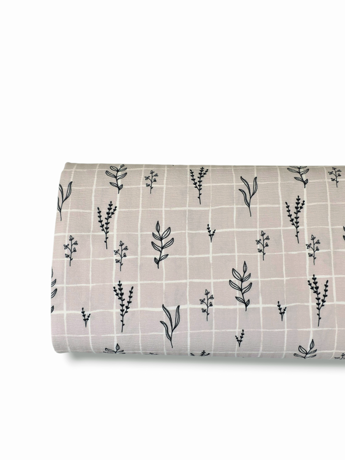 * Unique Design * Crinkled Crepe Modern Stem Grid Lavender