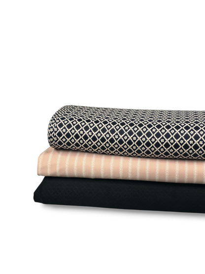 *Unique Design* Willow Ribbed Knit Diamond Daisy Black