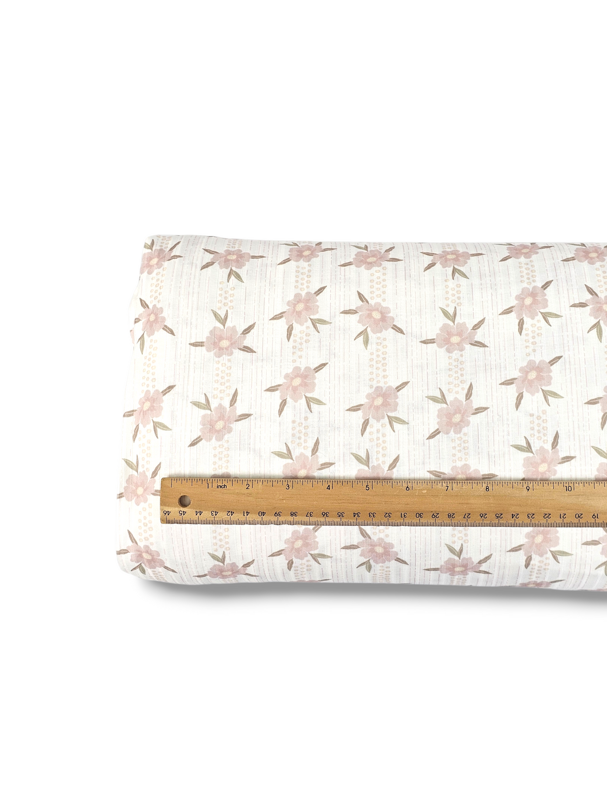 *Unique Design* Ribbed Knit Cotton Feel Structured Floral Pale Pink ...