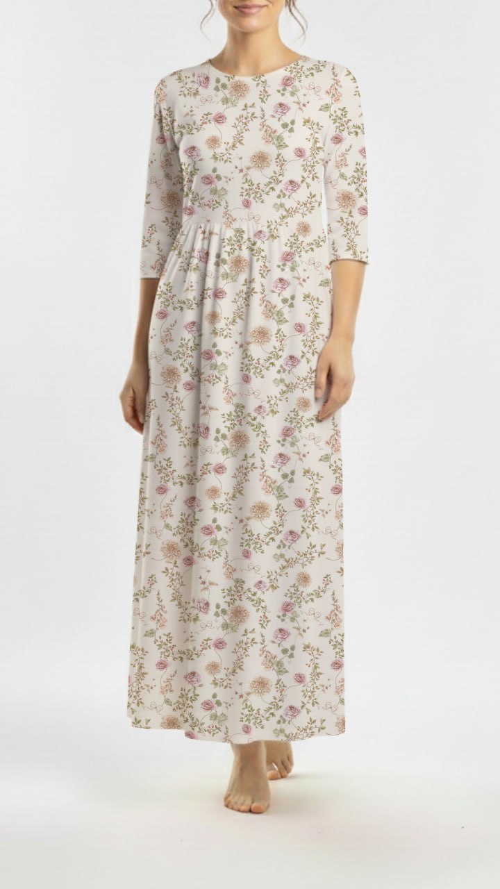 *Unique Design* Willow Ribbed Knit Vintage Rose Arbor Cream