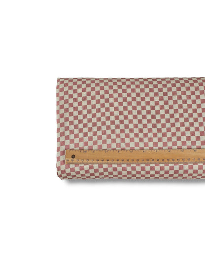 * Unique Design * Linen Country Check Rose