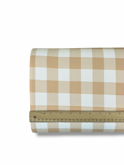 *Unique Design* Willow Ribbed Knit Simple Gingham Golden