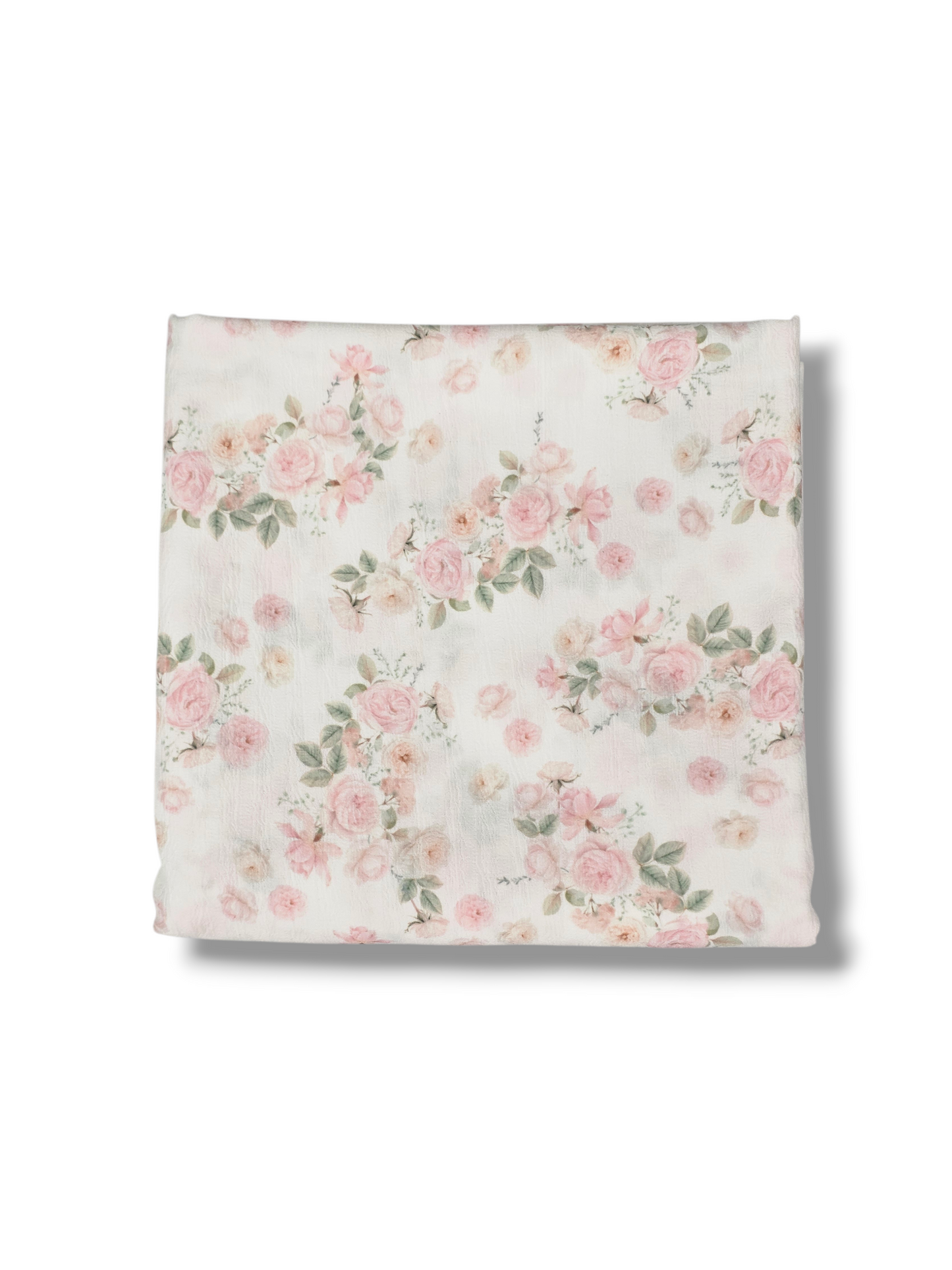 Poly Crepe Blushing Garden White