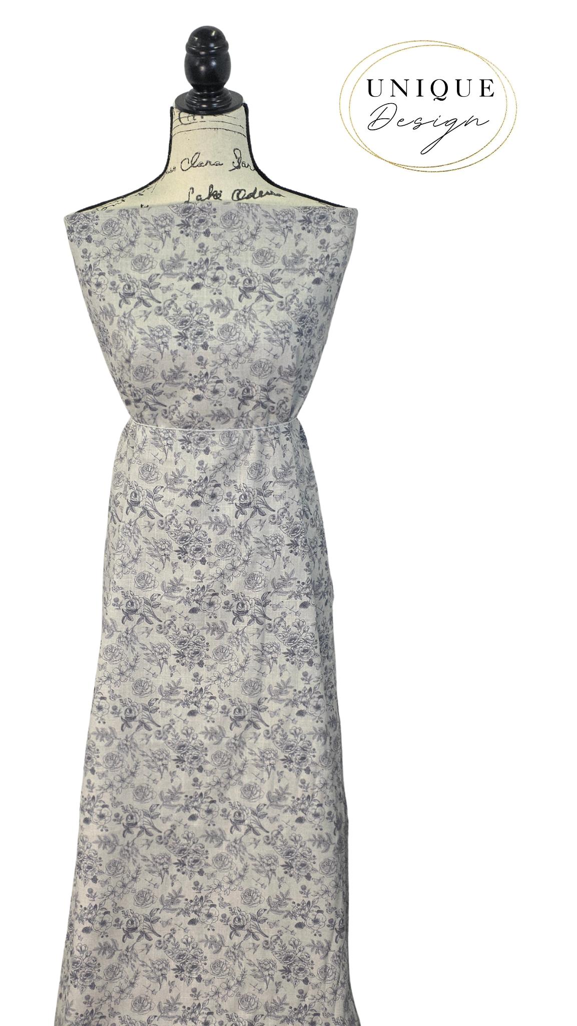 *Unique Design* Linen Cottage Garden Gray