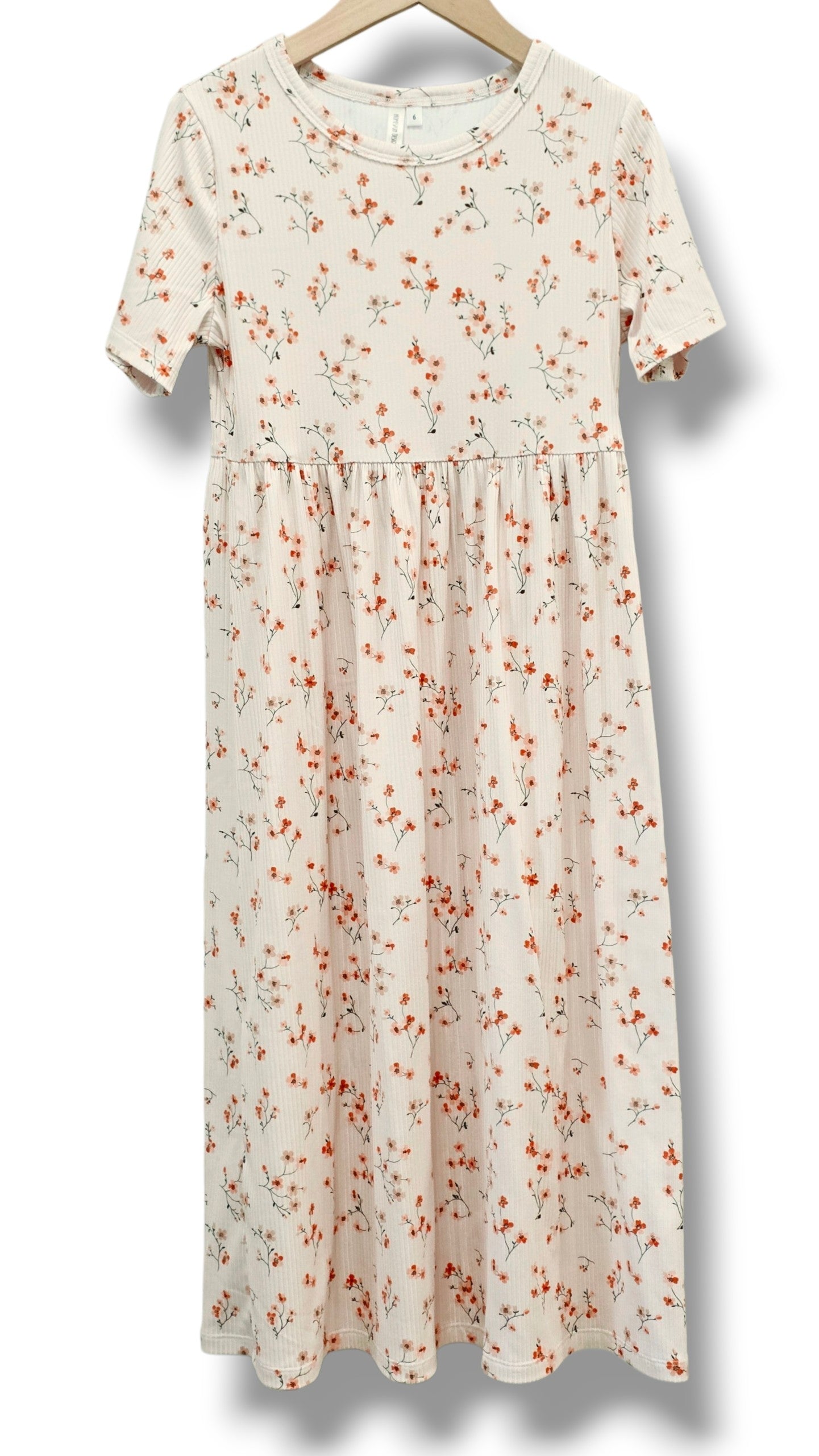 6T Brushed Rib Knit Cherry Blossoom