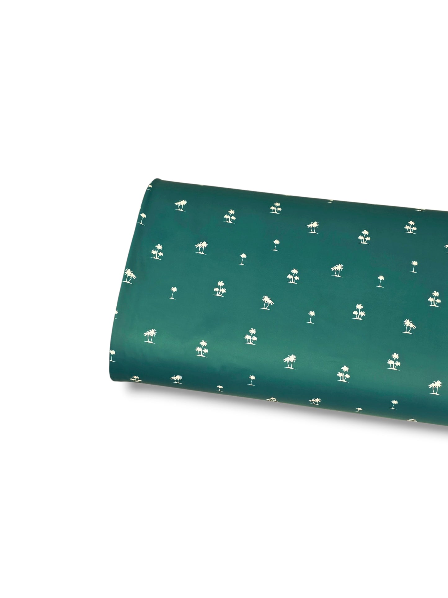 *Unique Design* Tricot Knit Coastal Palms Ocean Teal