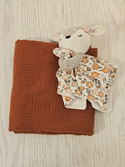 Cotton Crinkle Solid Rust
