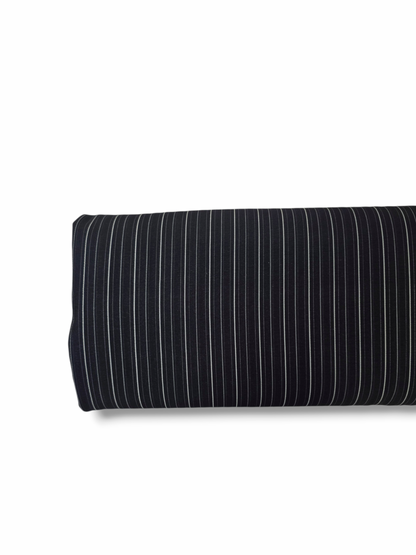 * Unique Design * Crinkled Crepe Willow Stripe Charcoal