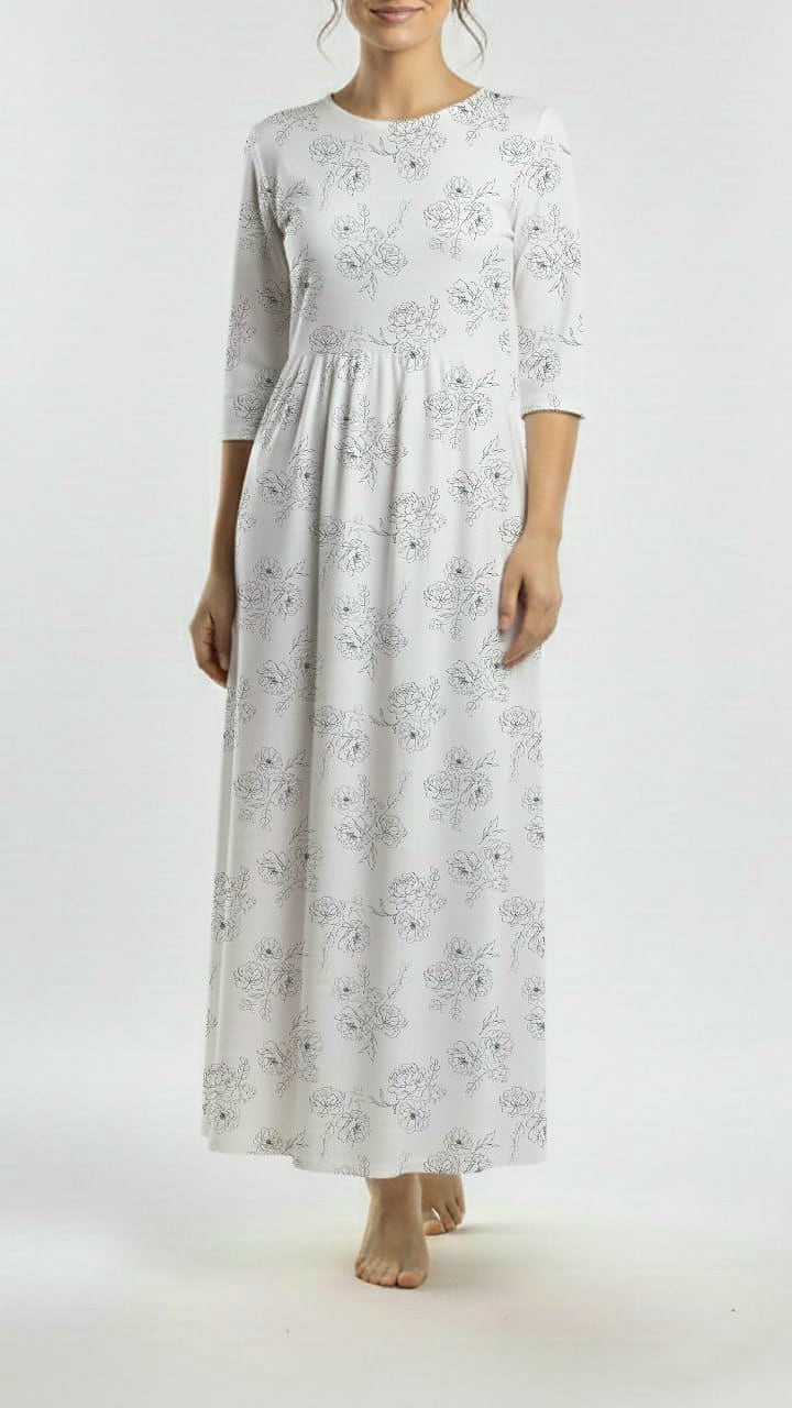 * Unique Design * Tricot Knit Modern Elegance White