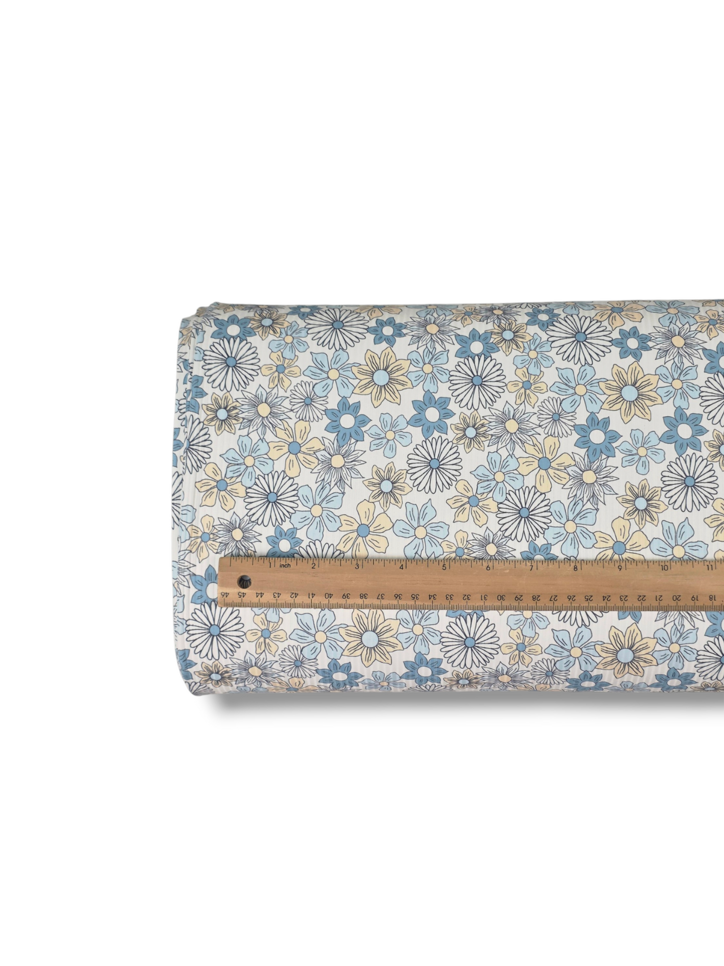 *Unique Design* Willow Ribbed Knit Daisy Charm Blue