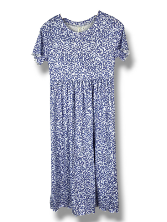 Size 5 Ribbed Knit Cottage Petals Periwinkle
