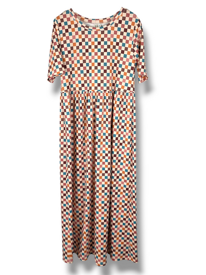 Size 10 Willow Ribbed Knit Village Plaid