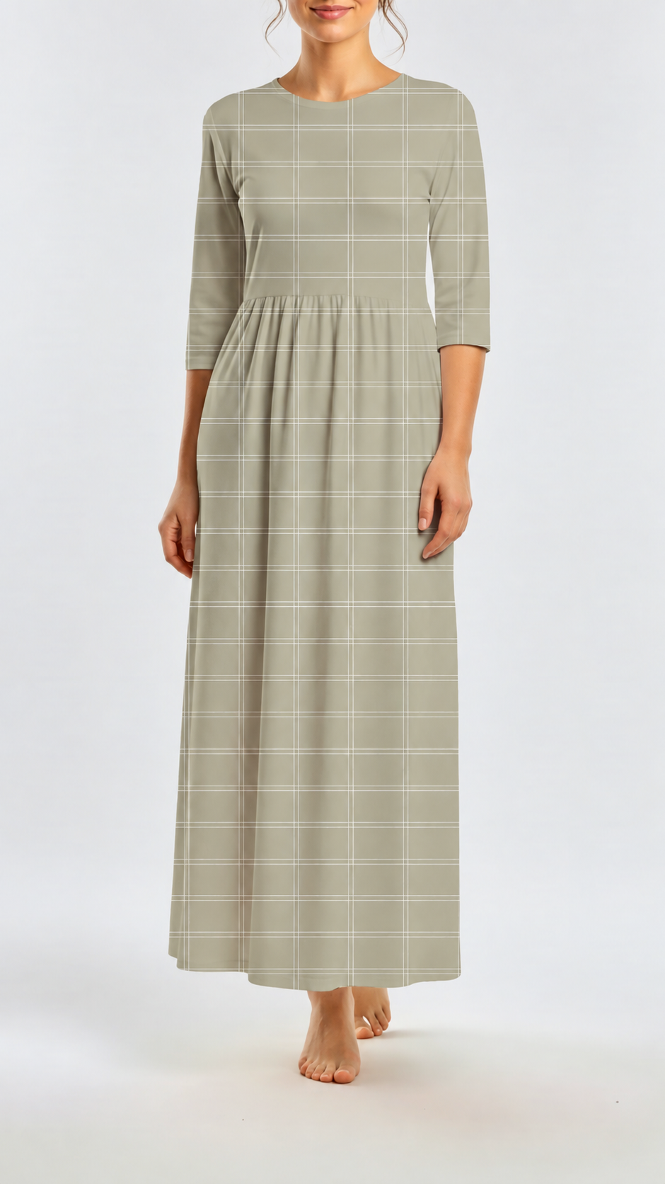 *Unique Design* Tricot Knit Modern Graph Spring Green