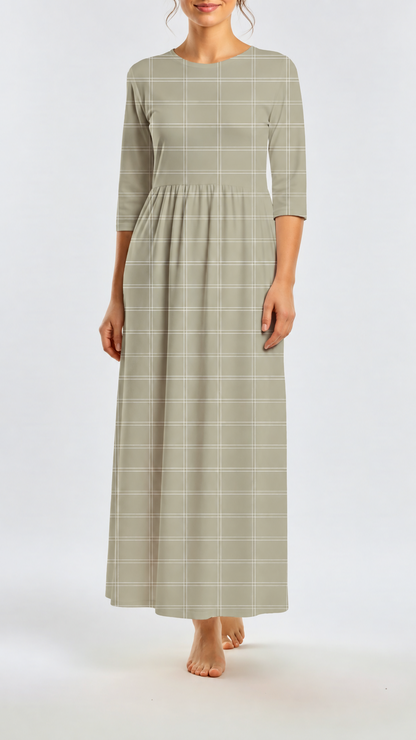*Unique Design* Tricot Knit Modern Graph Spring Green