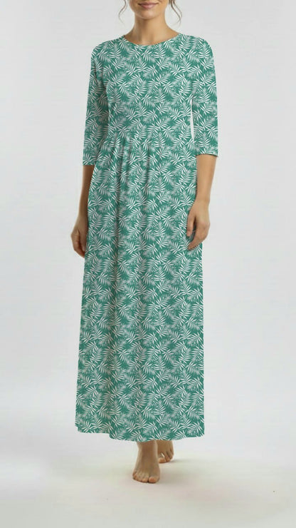 Reign Rib Knit Lush Palms Seagreen