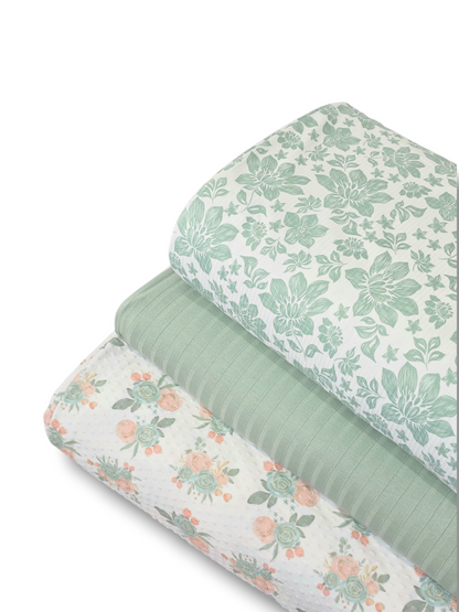 *Unique Design* Willow Ribbed Knit Heirloom Hydrangea Mint