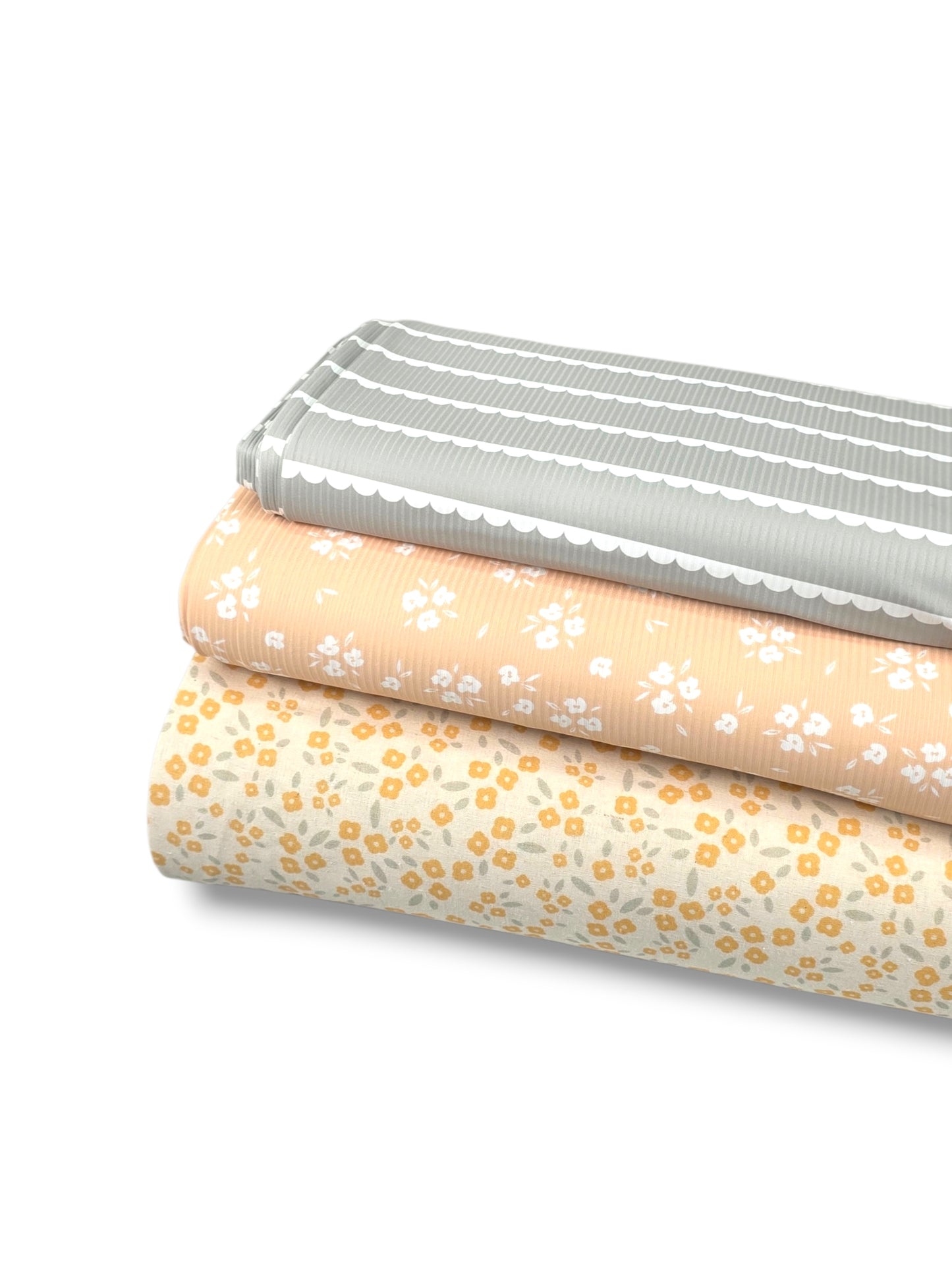 Cotton Linen Petite Blooms Nuetral