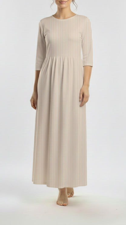 *Unique Design* Willow Ribbed Knit Homestead Stripe Beige