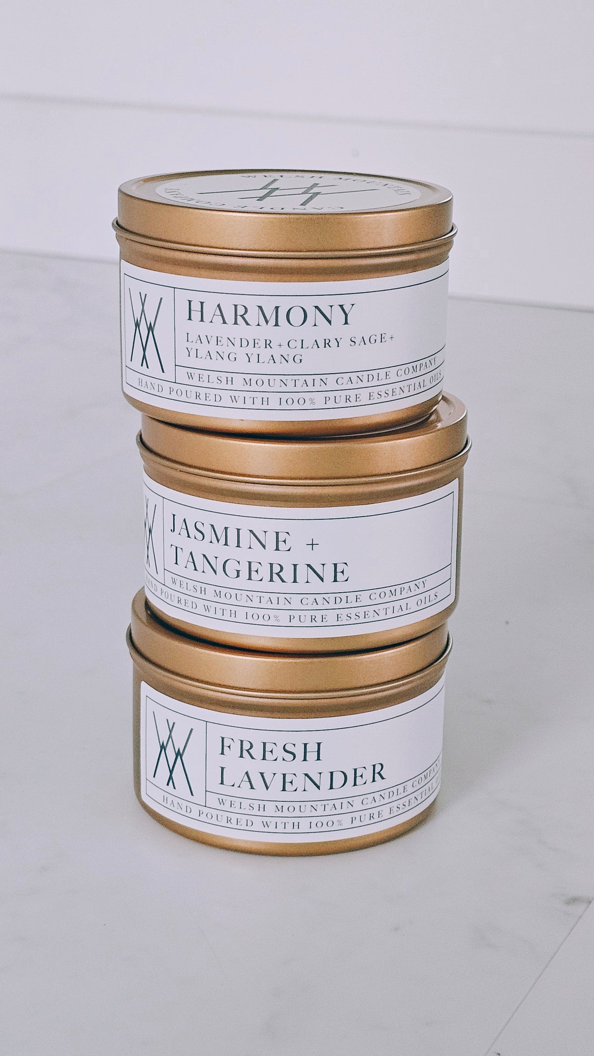 Fresh Lavender Coconut Wax Candle Gold Tin 8 Oz