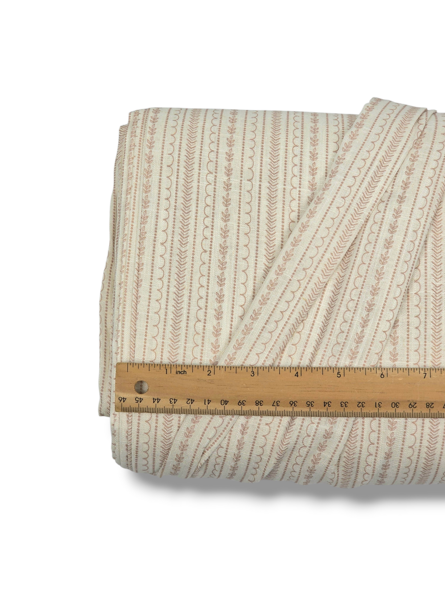 * Unique Design * Linen Botanical Stitch Beige
