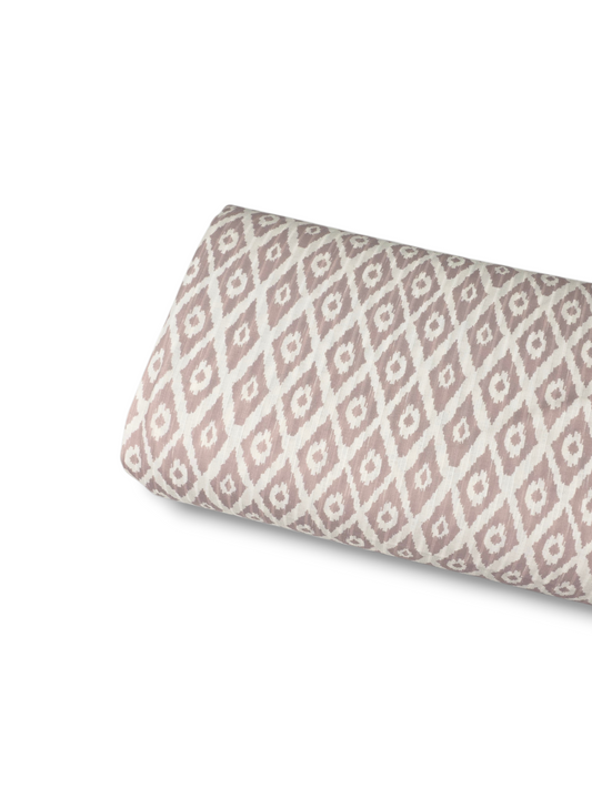 *Unique Design* Ribbed Knit Cotton Feel Country Aztec Blush
