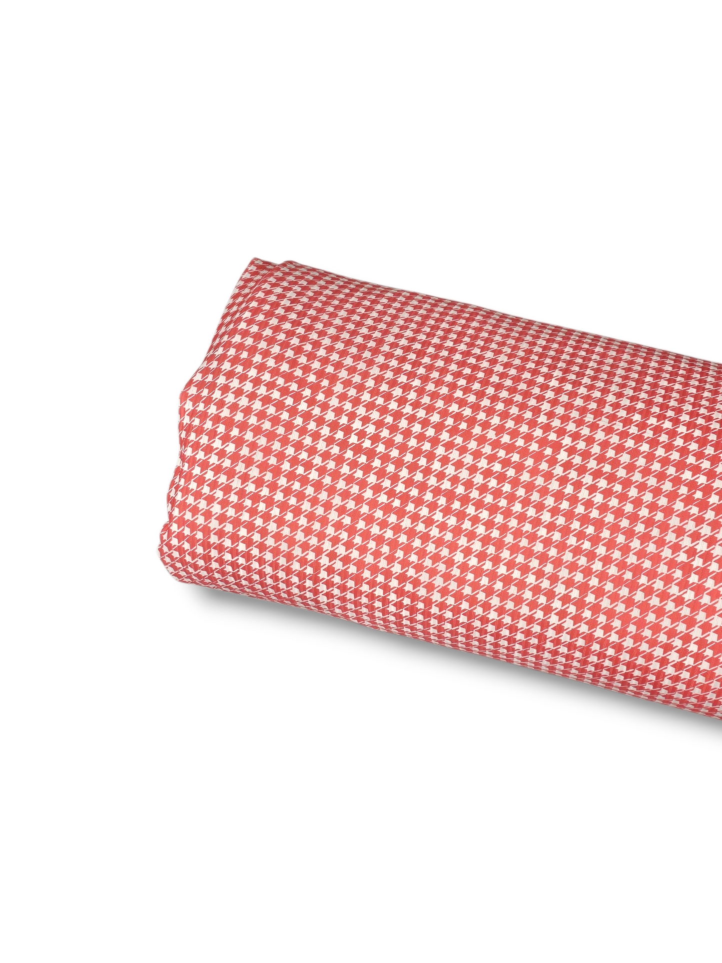 *Unique Design* Willow Ribbed Knit Summer Houndstooth Coral