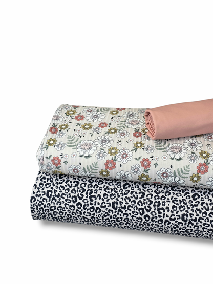 * Unique Design * Pointelle Leopard Neutral Gray