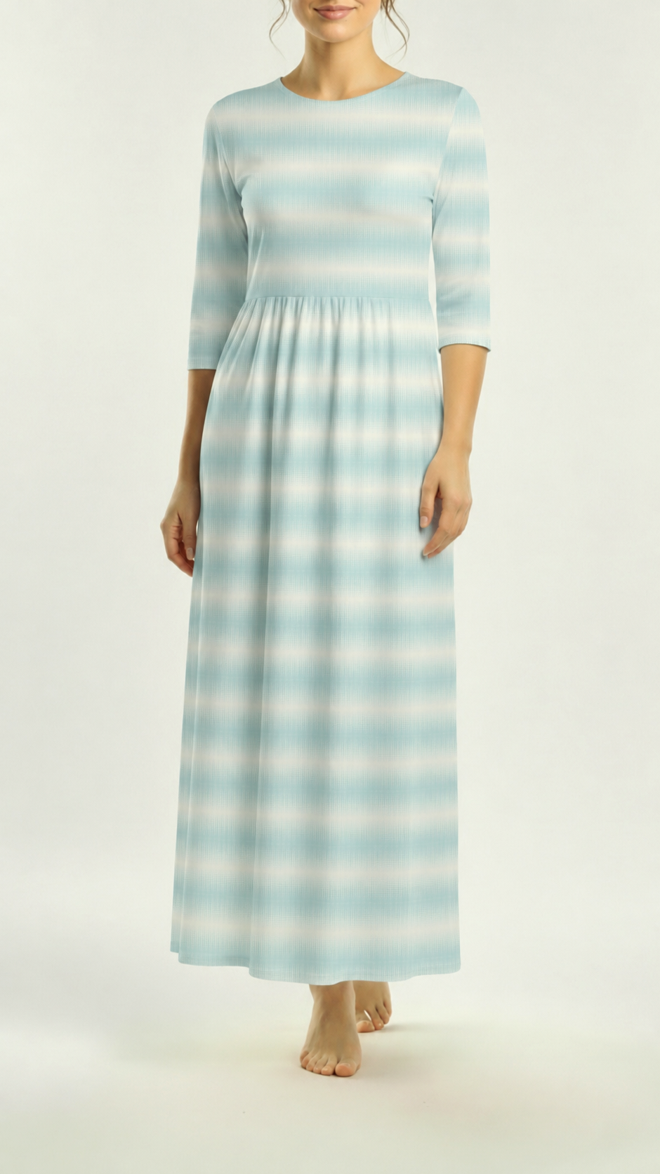 *Unique Design* Willow Ribbed Knit Fading Polka Dots Sky