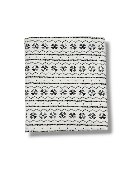 *Unique Design* Willow Ribbed Knit Desert Aztec White