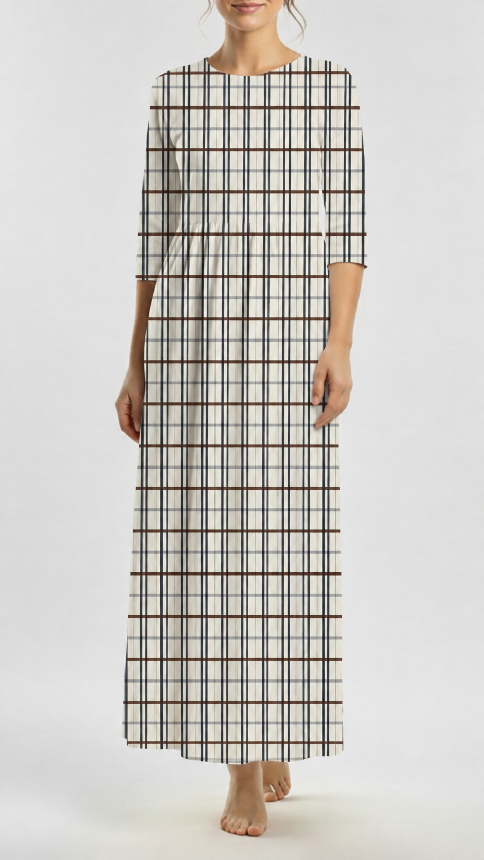 * Unique Design * Willow Ribbed Knit Timber Plaid