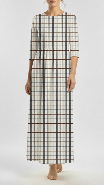 * Unique Design * Willow Ribbed Knit Timber Plaid
