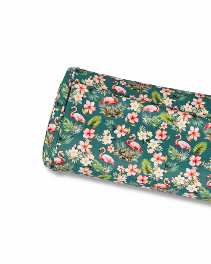 *Unique Design* Tricot Knit Flamingo Paradise Teal