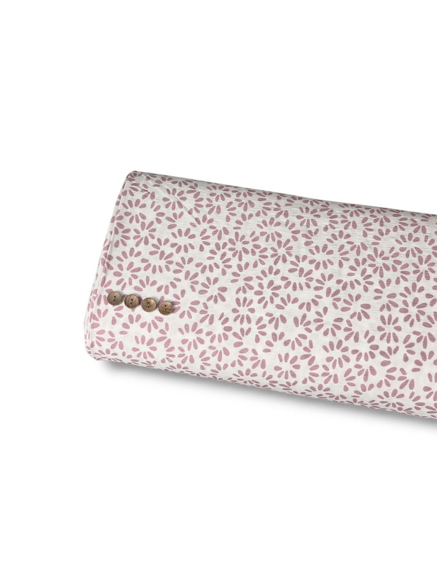 *Unique Design* Crinkled Crepe White Scatter Mauve