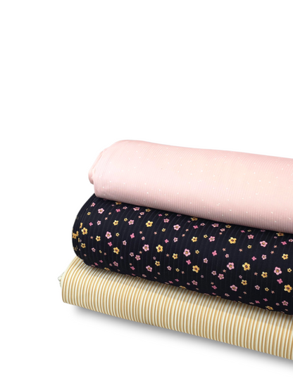 * Unique Design * Ribbed Knit Cotton Feel Sunshine Petals